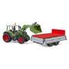 Tractor Fendt Vario 211 with front loader and trailer 1/16