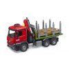 mb arocs timber truck w loading crane grab 3 trunks 1 16 03669 01