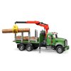 02824 mack granite timber truck with 3 trunks 1 16 bruder 02