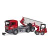 03767 man tgs truck with roll off container and schaffer hoflader 2630 1 16 bruder 03