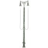 Lattice mast light double, 2 LEDs warm-white 1/87 HO