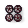 Carson wheel set 10 Sp.Design (4) red 1/10