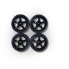 Carson wheel set 5 spoke design (4) black 1/10
