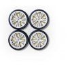 Carson wheel set M-Design (4) white/gold 1/10