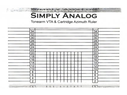 Simply Analog - Tonearm VTA & Cartridge Azimuth Ruler