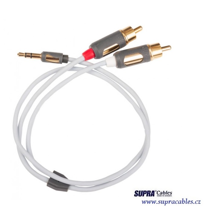 SUPRA MP-CABLE MINI PLUG-2RCA 2,0m