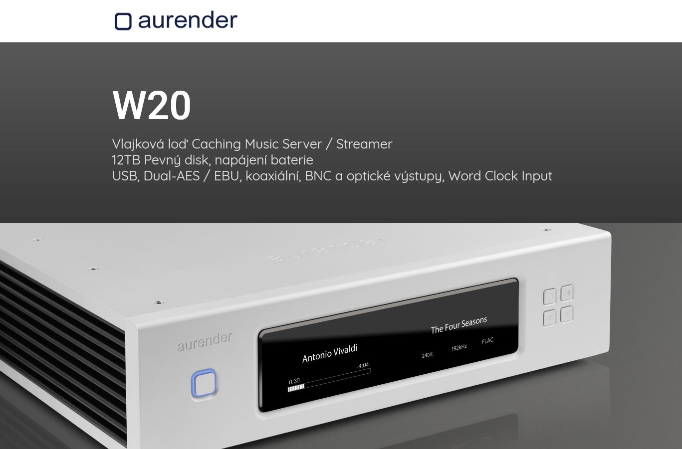 Aurender W20 Barevné provedení: stříbrné