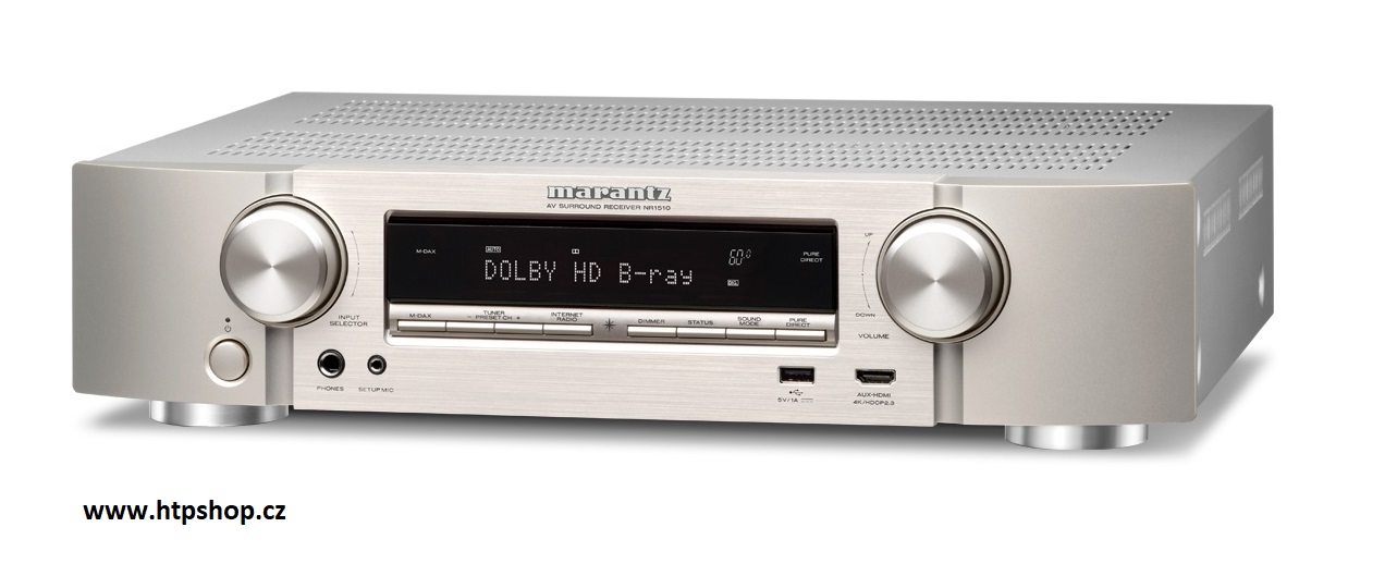 Marantz NR1510 + síťový kabel SUPRA LoRad 1.5 CS-EU Barevné provedení: stříbrná - silver gold