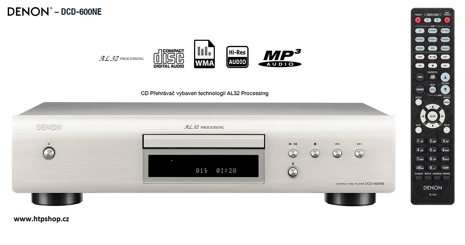 Denon DCD-600NE Barevné provedení: stříbrné - premium silver