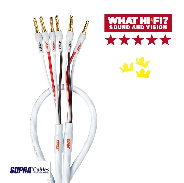 Supra Cables SUPRA Rondo 4x2,5 BLUE COMBI BI-WIRE Délky kabelů: 2x3,0 m