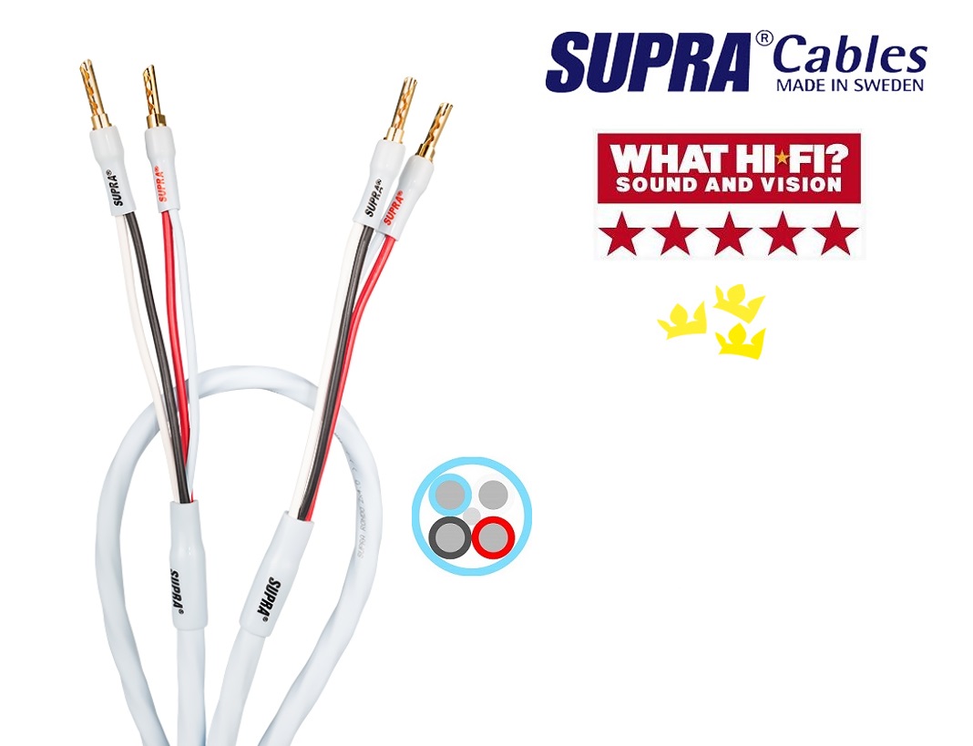 Supra Cables SUPRA Rondo 4x2,5 BLUE COMBICON Délky kabelů: 2x2,0 m