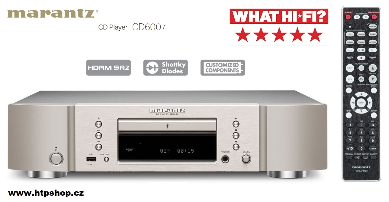 Marantz CD6007+ referenční CD STS Digital Barevné provedení: stříbrná - silver gold