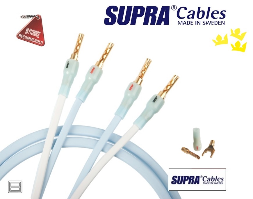 Supra Cables SUPRA PLY 2X3.4 BLUE COMBICON Délky kabelů: 2x3,0 m