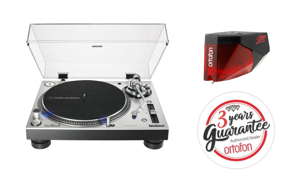 Audio-Technica AT-LP140XP - Stříbrná barva + Ortofon 2M RED