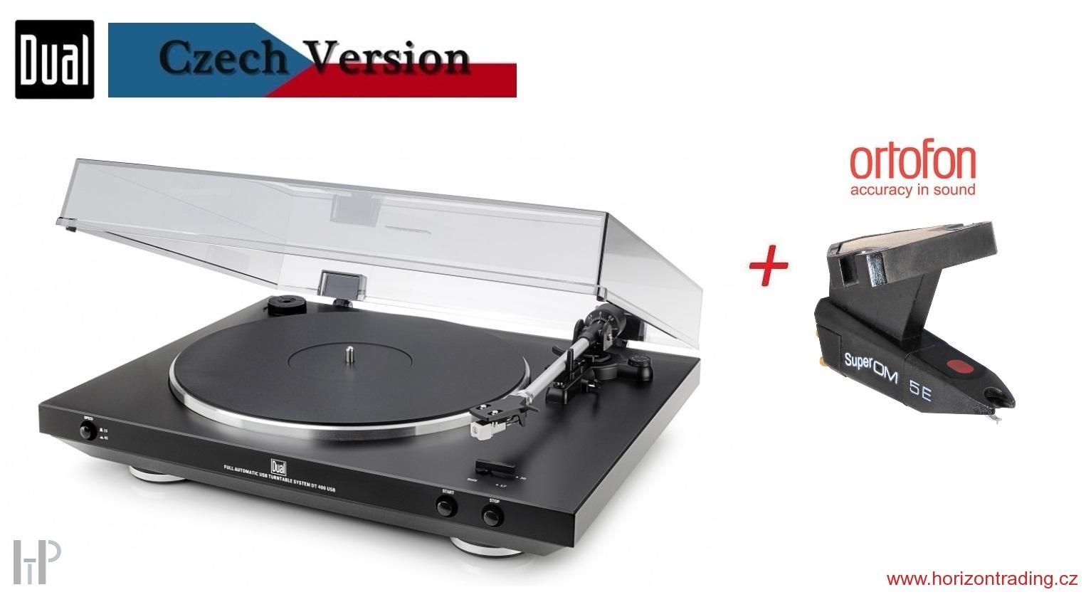 DUAL DT 400 Plný Automat s USB + Ortofon Přenoska: Ortofon Super OM 5E