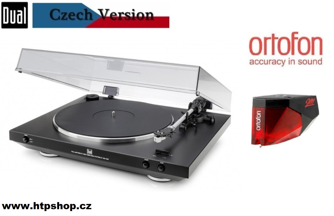 DUAL DT 400 Plný Automat s USB + Ortofon Přenoska: Ortofon 2M RED