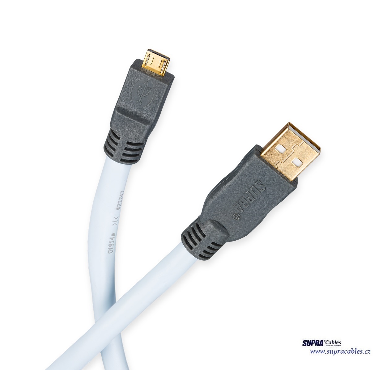 Supra Cables SUPRA USB 2.0 A-MICRO B BLUE 2M Délky kabelů: 1,0m