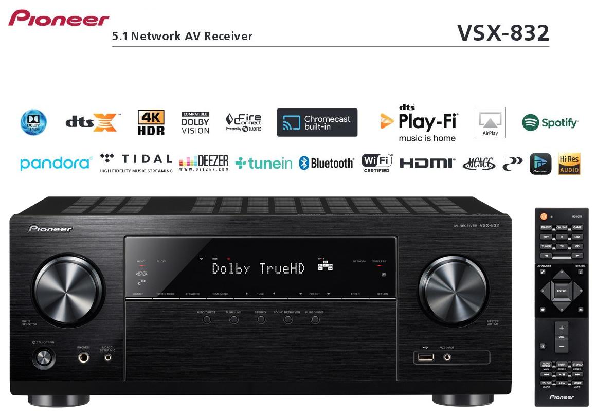 Pioneer VSX-832 Barevné provedení: černé - black