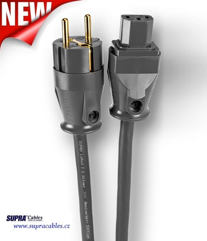 Supra Cables SUPRA LoRad 2.5 Silver CS-EU Anniversary - 10-16A Délky kabelů: 2,0 m