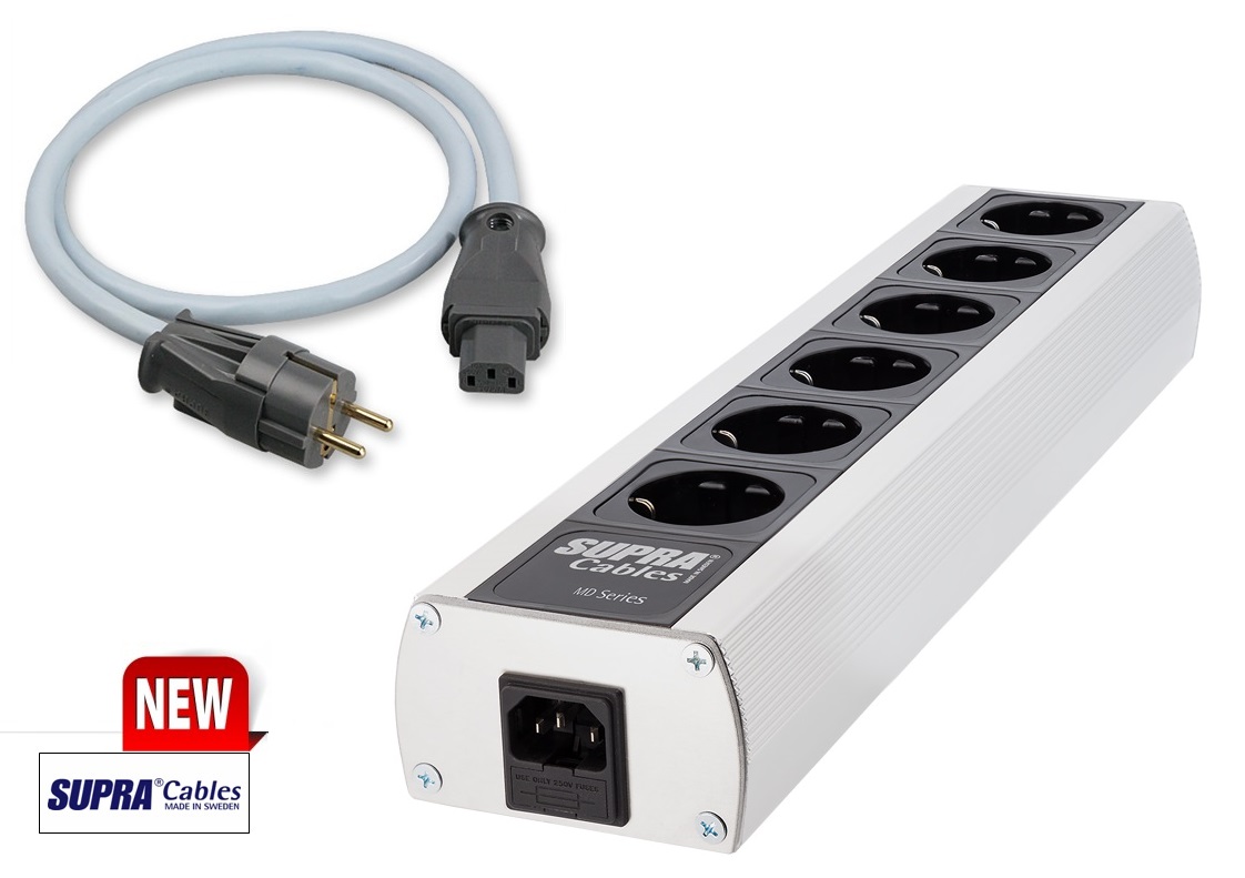 SUPRA MAINS BLOCK MD06-EU Mk3.1 + SUPRA LoRad 2.5 CS-EU 1,0m