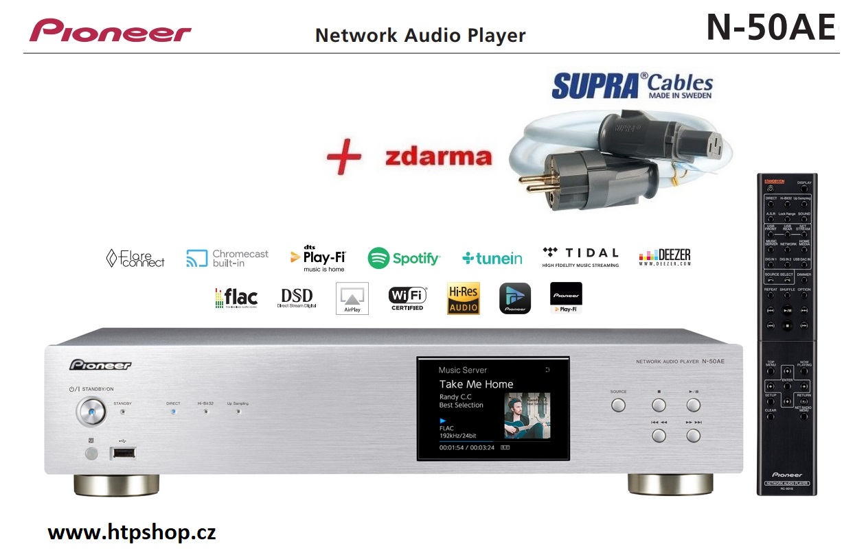 Pioneer N-50AE Barevné provedení: stříbrná - silver