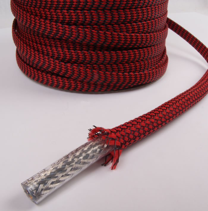 ELECAUDIO NR-10 Red Braided Sleeve Nylon 7 - 15mm