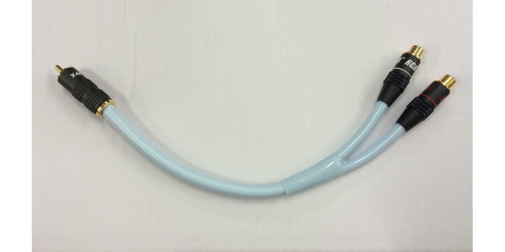 SUPRA Y-LINK 1RCA-2RCA M-F BLUE 25CM