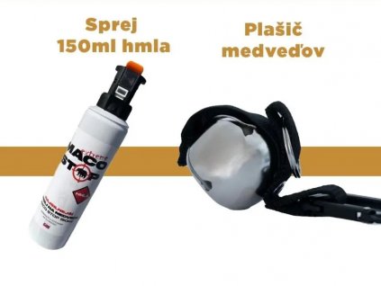 Set proti medveďom - sprej 150 ml a zvonček