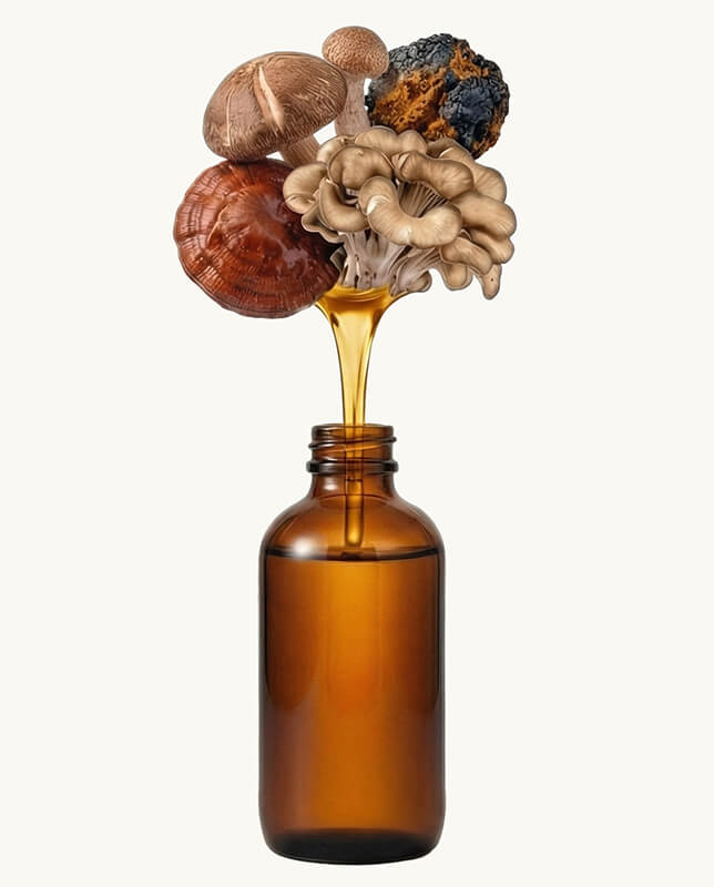 Tekutý hubový extrakt Naja Forest vo fľaši — rýchle vstrebávanie a okamžitá biodostupnosť
