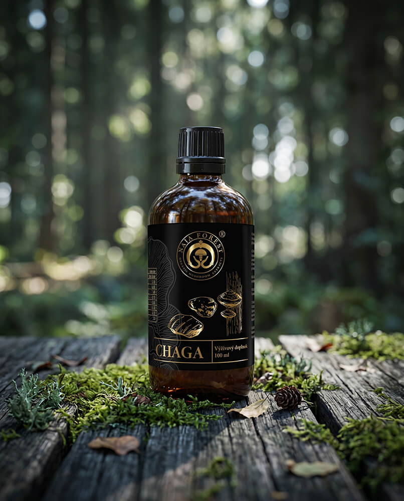 Naja Forest Bio Chaga - tekutý hubový extrakt pre trávenie a detoxikáciu