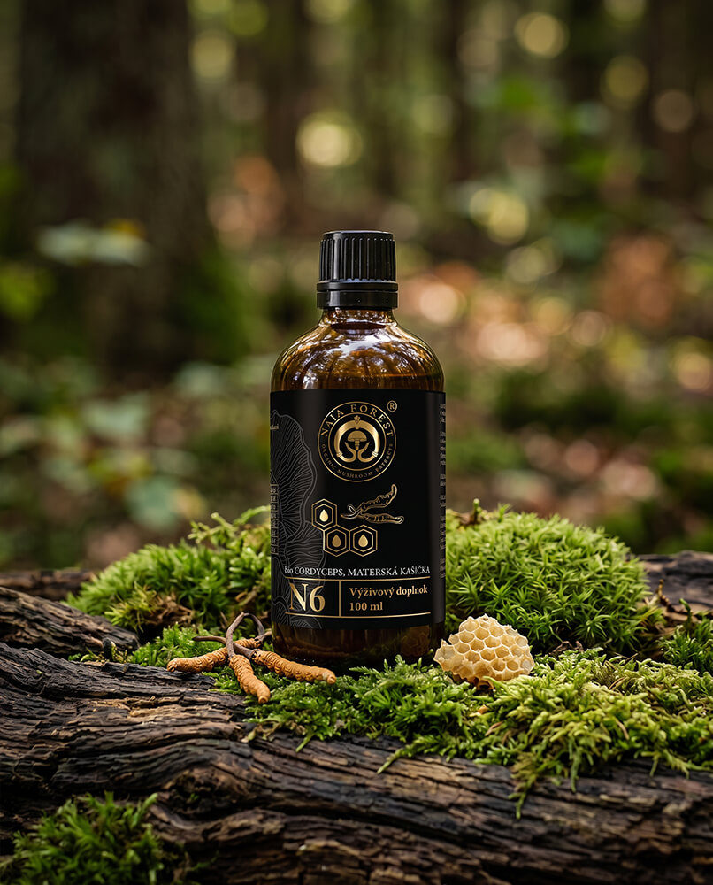 Naja Forest N6 - tekutý hubový Bio extrakt z Cordycepsu s materskou kašičkou
