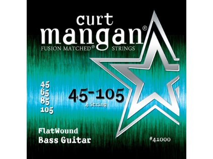 Curt Mangan Strings - 45-105 Stainless Flatwound (4-String) Bass  struny pro baskytaru