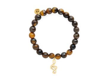 Náramek Tygří oko s houslovým klíčem (2)