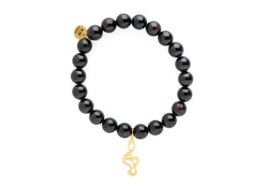 Náramek Granát s houslovým klíčem (2)