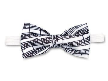 Motýlek s partiturou rukopis bílý (1)