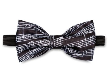 Motýlek s partiturou rukopis černý (1)