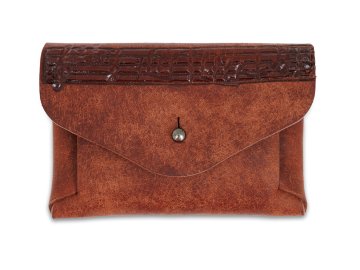 Kožená peněženka s partiturou hnědá