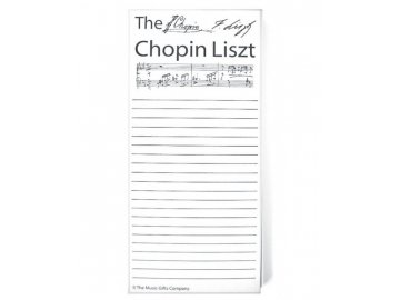 Chopin Liszt bloček nákupní seznam
