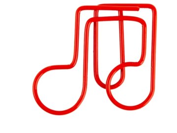 kancelářská sponka osminové noty černá