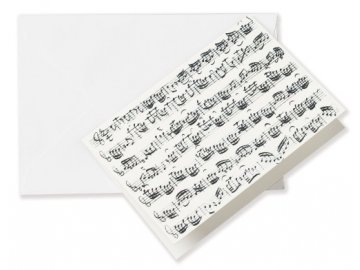 Přání do obálky PARTITURA bílá
