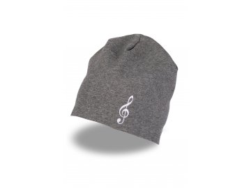 Čepice HOUSLOVÝ KLÍČ šedá