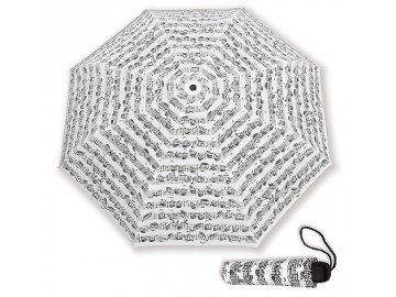 Deštník PARTITURA BACH bílý, skládací