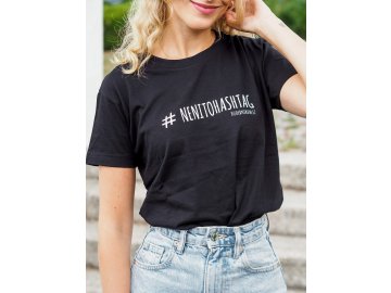 Dámské tričko NENITOHASHTAG, černé
