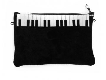 Kosmetická taška klaviatura, semišová kůže 20x13 cm