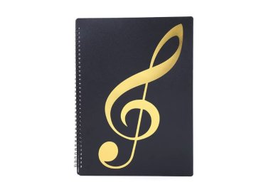 pořadač desky houslový klíč černý