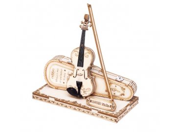 Dřevěné 3D puzzle Housle