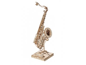 Dřevěné 3D puzzle saxofon