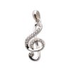 Stříbrný přívěsek Houslový klíč s kamínky II