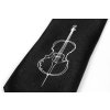 hudební kravata cello detail