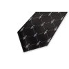 Kravata s houslovými klíči károvaná černá (2)